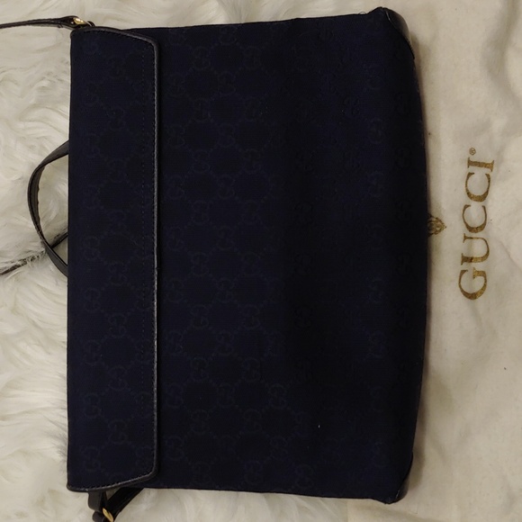Authentic Vintage Gucci GG Monogram Supreme Sherry Web Horsebit Clutch Shoulder - Picture 5 of 11